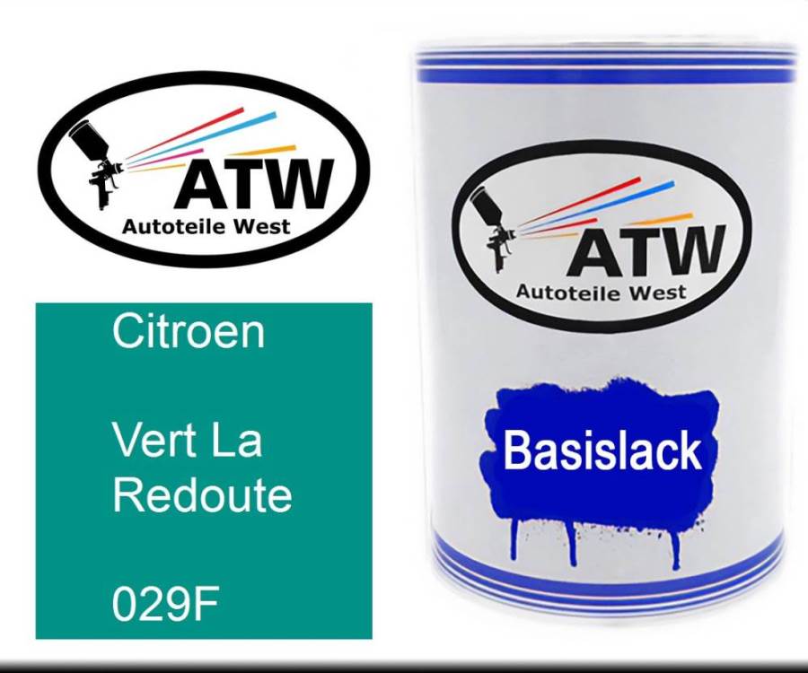 Citroen, Vert La Redoute, 029F: 500ml Lackdose, von ATW Autoteile West.